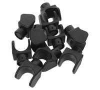 COLLBATH Lot de 10 Repose-pieds en Plastique pour Fauteuil Roulant, Support Amovible en U, Bloc de Guidage pour Rail de Siège, Accessoire de Rechange pour Confort et Fixation