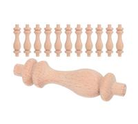 COLLBATH Lot de 12 Balustres en Bois Massif Style Romain Fuseaux en Calebasse 75 X 18 CM pour Meubles Colonnes Décoratives de Cloison D’Escalier Décoration Intérieure et Aménagement