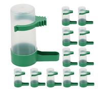 COLLBATH Lot de 16 Abreuvoirs Automatiques pour Oiseaux Comprenant Une Gamelle Un Récipient Et Une Mangeoire pour Poules Et Perroquets en Abs Transparent
