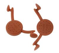 COLLBATH Lot de 2 Appareils en Silicone Marron pour Entraînement des Muscles Faciaux Correcteur de Sourire Compact et Portable Tonifiant Visage Doux pour Peau Sensible pour Remodelage