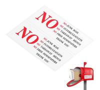 COLLBATH Lot de 2 Autocollants « Pas de Sollicitation » pour Boîte aux Lettres, Pvc Résistant aux Intempéries, Format Standard, pour Usage Résidentiel et Commercial, Communication Claire,