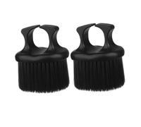 COLLBATH Lot De 2 Brosses À Huile Rétro Pour Coiffer Cheveux La Barbe Cuir Chevelu Articulations Anneaux De Barbier Abdominaux Noires