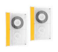 COLLBATH Lot de 2 Cassettes Audio Vierges en Plastique avec Boîtier, 45 D'enregistrement Clair, Longue Durée, pour Usage Professionnel et Archive Audio