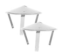 COLLBATH Lot de 2 Chapeaux de Cheminée en Fer Galvanisé Protection Anti-Pluie et Anti-Vent pour Conduit de Cheminée Extérieur Chapeau de Ventilation de Tuyau de Toiture Résistant aux