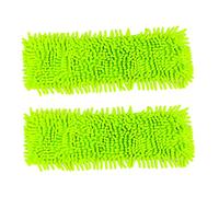 COLLBATH Lot De 2 Chiffons De Serpillière De Rechange Verts, Absorbants Et Solide, Textile Microfibre, Accessoires De Nettoyage Pour Sols, Fenêtres Et Coins, Serpillière Pratique Pour Usage Domestique