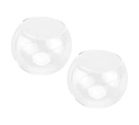 COLLBATH Lot de 2 Cloches en Verre Transparent Ø10 CM Couvercles Décoratifs pour Gâteaux Décoration de Fleurs Immortelles Accessoires pour Micro-Paysage et Art Table