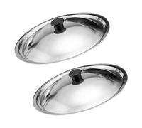 COLLBATH Lot De 2 Couvercles Universels Pour Casseroles Inox 26 Cm Acier Inoxydable Résistant Multifonction La Cuisine Maison Restaurant