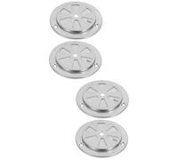 COLLBATH Lot De 2 dispositifs De Ventilation Et De Dissipation De Chaleur Pour Four En Acier Inoxydable Argenté Pour Soffite De Séchage Trou De Dissipation De Chaleur 2 pièces X 2