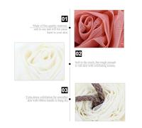 COLLBATH Lot de 2 Éponges de Bain en Maille Forme Fleur Couleurs Rose Clair et Blanc Lait Boule Moussante Exfoliante Éponge Douce pour Soin Corporel Quotidien Usage Salle de Bain