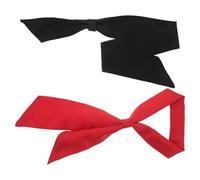 COLLBATH Lot de 2 Foulards de Chef en Coton Rouge et Noir Pointe Triangulaire Accessoire Unisexe pour Personnel Cuisine et Service en Restaurant Bandana de Travail Confortable et Facile à