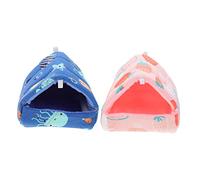 COLLBATH Lot De 2 Nids en Coton pour Hamsters Écureuils Chinchillas Animaux De Compagnie Doux Confortables Faciles À Utiliser Et Multifonctionnels