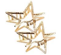 COLLBATH Lot de 2 Pinces à Cheveux Étoiles Dorées en Métal Mini Accessoires pour Cheveux Courts Femmes et Filles 8-12 Ans Petites Pinces Décoratives pour Coiffures Demi-Attachées Style