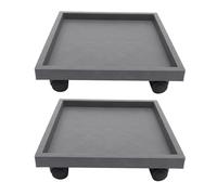 COLLBATH Lot de 2 Plateaux à roulettes pour Plantes - Plateau Mobile pour Pots de Fleurs - Support Roulant pour Plantes en Pot avec Soucoupe, idéal pour l'organisation du Jardin et de la