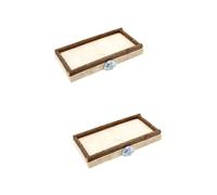 COLLBATH Lot De 2 Plateformes pour Oiseaux 10 X 15 Cm en Bois pour Perroquets Sautoir Mangeoire Coordination pour Petits Oiseaux