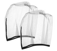 COLLBATH Lot de 2 Protections de Maquillage Lavables en Tissu Noir, Couvre-cheveux Léger et Réutilisable, pour Enterrement de Vie de Jeune Fille et Essayage en Boutique, Protège