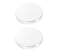 COLLBATH Lot de 2 Sets de Sets de Poudriers Élégants Argentés en Abs Houppettes Intégrées et Rangement pour Poudre, Étuis Portables Chic pour Amies Féminines