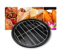 COLLBATH Lot de 2 Supports de Barbecue Ronds en Acier Inoxydable Diamètre 22 CM Accessoires Légers pour Barbecue Rond pour Camping et Cuisson en Extérieur