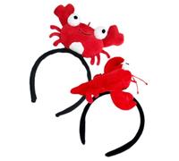 COLLBATH Lot De 2 -têtes en Peluche avec Antenne en Forme De Crabe Et De Homard pour Fête d'enfants Et Adultes