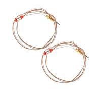 COLLBATH Lot De 2 Thermocouples De Protection D'Allumage Pour Cuisinière À Gaz Capteur De Chauffage De Remplacement En Acier Inoxydable Beige