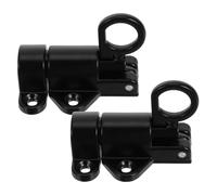 COLLBATH Lot de 2 Verrous à Ressort Automatiques en Alliage D'aluminium Noir, Loquets Autobloquants pour Portes, Fenêtres et Placards en Bois, Boulons à Rappel Silencieux pour