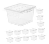 COLLBATH Lot de 20 Boîtes Délevage en Plastique pour Reptiles pour Araignées Sauteuses Lézards Escargots Crabes en Prière