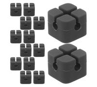 COLLBATH Lot de 20 Clips Adhésifs en Silicone Gris pour Organisateur de Câbles Voiture, Range-câbles Compact pour Bureau et Voyage, Support Multifonction pour Gestion des Cordons