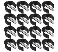 COLLBATH Lot de 20 Clips en C pour Déambulateurs Pliables Fixation pour Tubes Ø22 MM Goupille de Verrouillage 28 MM Accessoires de Remplacement Noirs pour Aides à la Mobilité