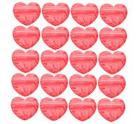 COLLBATH Lot de 20 Sachets Auto-Scellants de Cœur Rouges pour Bijoux Paquet de Rangement Transparents pour Colliers et Bagues pour Présents et Organisation Sécurisée des Petits Objets