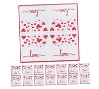 COLLBATH Lot de 20 Serviettes en Papier de Cœur, Serviettes de Table Saint-valentin et Mariages, Papier Doux et Résistant, Décoration Romantique pour Fête, Dîner et Anniversaire