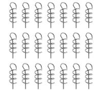 COLLBATH Lot de 200 Broches de Centrage en Acier Inoxydable Argenté Ressort pour Leurres Souples et Appâts, Protection la Corrosion, Pêche