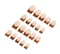 COLLBATH Lot de 24 Faux Ongles à Pression French Manucure Courts, Extensions Détachables en Gelée Souple, Impression Léopard Sauvage, Capsules D’ongles Couvrantes pour Décoration et Soin
