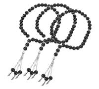 COLLBATH Lot de 3 bracelets de prière islamiques pour hommes et femmes, chapelet portable, bijoux religieux faits à la main