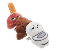 COLLBATH Lot De 3 Épingles à Cheveux Peluche Amusantes Pinces à Cheveux Kawaii En Peluche Douce Barrettes Dessin Animé Caca Accessoires Pour Filles Maintien Frange Et Rebelles