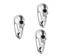 COLLBATH Lot De 3 Mousquetons Robustes en Forme De Tête De Mort Style Gothique pour Le Camping pour À