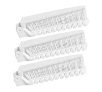 COLLBATH Lot de 3 Peignes Pliables de Voyage en Plastique Blanc, Double Tête, Portable et Antistatique, pour Filles et Garçon et Filles, Design Classique Compact