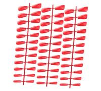 COLLBATH Lot de 3 sets de Kits de 72 Pièces de Faux Ongles Artificiels Rouges Forme Ballet Capsules D’Ongles Écologiques Accessoires de Manucure pour Femmes Adaptés pour Manucure