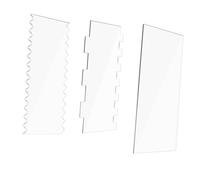 COLLBATH Lot De 3 Spatules à Glaçage Transparentes en Acrylique 18 Cm Outils De Cuisson Pâtisserie Grattoirs à Gâteau Polyvalents pour Décoration Et Préparation des Desserts