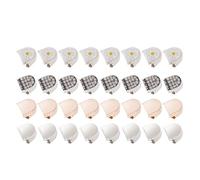 COLLBATH Lot de 32 Clips pour Lacets de Chaussures en Fer Solide, sans Nouer, Motifs Blancs et Jaunes, Fixation Rapide et Réglable, Accessoires Pratiques pour Chaussures de Sport et Vie