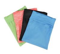 COLLBATH Lot de 4 Brassards de Course pour Téléphone Portable, Étuis en Tissu Élastique Respirant, Tailles Universelles, Couleurs Noir, Bleu, Vert et Orange, pour Running, Sport et Fitness