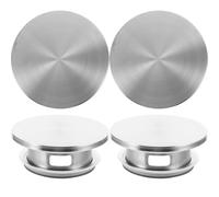 COLLBATH Lot de 4 Couvercles en Acier Inoxydable 304 Joint en Silicone Étanches et Remplaçables pour Pichet à Eau Froide Accessoires Compatibles pour Carafe Cuisine