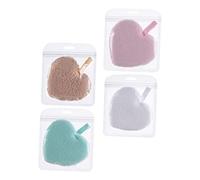 COLLBATH Lot De 4 Éponges Démaquillantes De Cœur Multi-couleurs, Tampons Visage Doux Pour Soin Peau, Nettoyage Quotidien, Accessoires Maquillage Pour Femmes Et Hommes