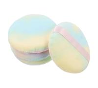 COLLBATH Lot de 4 Houppettes Géantes Corps 10,5 Cm - Houppette Ronde Douce en Velours Coloré, Lavable et Réutilisable, Applicateur Poudre Sèche pour Maquillage Professionnel et