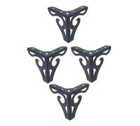 COLLBATH Lot De 4 Pieds De Meubles en Métal Noir Évider Coniques 12,5 Cm, Support Canapé Et Bibliothèque, Remplacement pour Meubles Intérieurs Et Extérieurs, Installation Facile