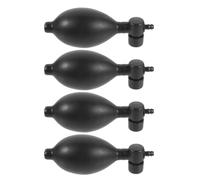 COLLBATH Lot de 4 Pompes Manuelles en Latex Noir pour Tensiomètre Pièces de Rechange pour Pressurisation Médicale Pompe à Air Compressible Légère et Ergonomique pour Gonflage Précis