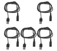 COLLBATH Lot De 5 Accessoires Pour Hydropulseur Jiebi Câble USB Cordon De Charge De Rechange Câble De Charge Sans Cordon De Noir