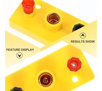 COLLBATH Lot de 5 Bases de Lampe à Vis en Plastique Jaune Petit Support D’Éclairage pour Laboratoires de Physique Équipement D’Expérimentation Électrique pour Couleur Couleur Aléatoire