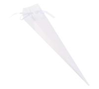 COLLBATH Lot de 5 Boîtes à Fleurs en Papier et Pvc Blanc Transparent, Forme Conique pour Rose Unique, Emballage Présent Saint-valentin, Sachets D'emballage pour Bouquets et Petits Objets