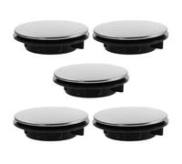 COLLBATH Lot de 5 Caches-Trous D’Évier en Acier Inoxydable Argenté Bouchons de Robinet 45 MM Compatibles Trous 31-40 MM Protection Anti-Projection Cuisine et Salle de Bain Insert