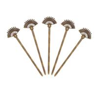 COLLBATH Lot De 5 Épingles à Cheveux En Alliage Éventail 158x42mm Couleur Bronze Rétro Pour Coiffure Femme Accessoire Chignon Cérémonie Vintage
