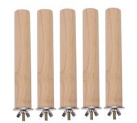COLLBATH Lot De 5 Perchoirs en Bois pour Perroquets Support De Jeu pour Oiseaux pour Exercices De Broyage des Dents